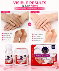 Yahan aapke A-1 Hand & Foot Lightening Bleach Cream ke liye SEO-optimized title aur description hai: Product Title A-1 Hand & Foot Lightening Bleach Cream | 2-in-1 Double Action with Anti-Bacterial Formula