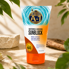 A-1 Sunblock SPF 60 – Whitening & Vanishing Formula, Water Resistant)
