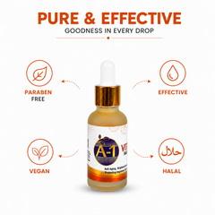 A-1 Vitamin C Face Serum – Anti-Aging & Brightening, Vegan Formula