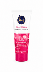 A-1 Rose Serum Foaming Face Wash | Rose Glow Ceramide Formula | All-Day Hydration | 100ml