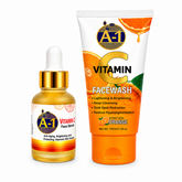 A-1 Vitamin C Combo – Facewash + Serum Set, Orange Extract