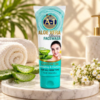A-1 Aloe Vera Glowing Face Wash – Oil Control, Exfoliating & Clarifying (100ml) thumbnail 6