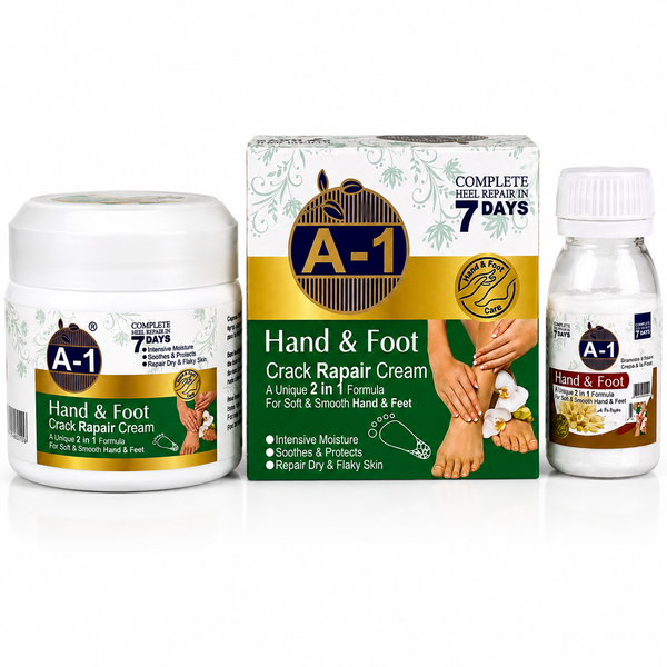 A-1 Hand & Foot Crack Repair Cream | 2-in-1 Formula for Soft & Smooth Skin