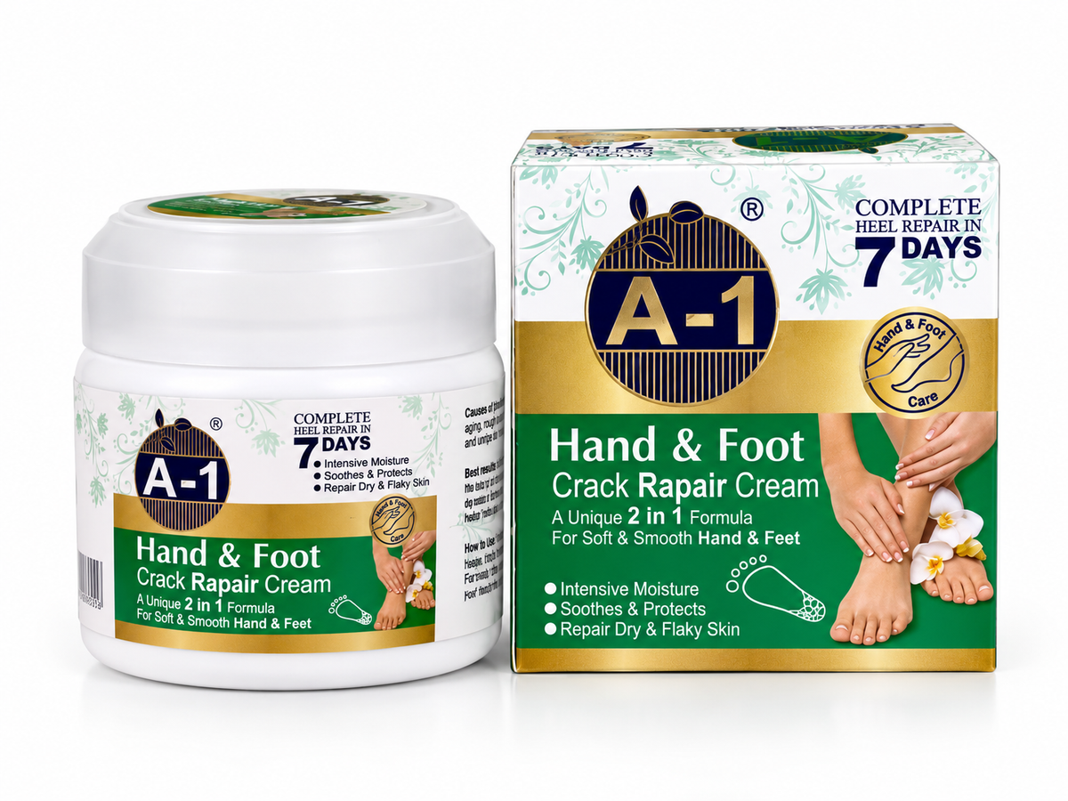A-1 Hand & Foot Crack Repair Cream | 2-in-1 Formula for Soft & Smooth Skin