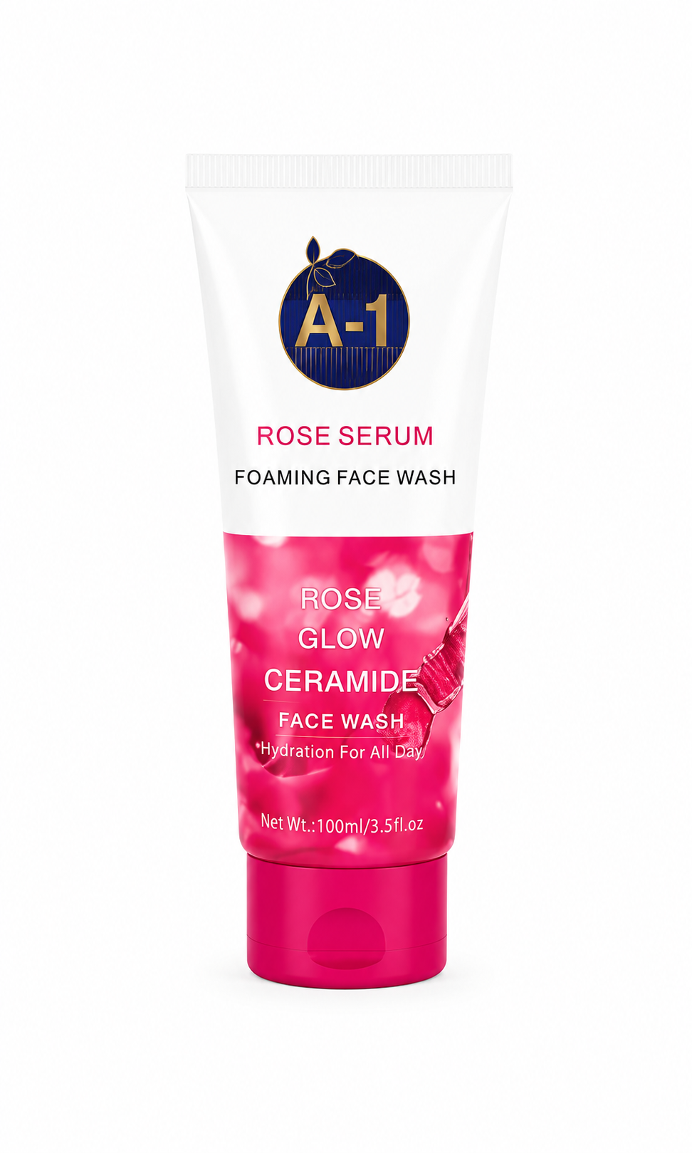 A-1 Rose Serum Foaming Face Wash | Rose Glow Ceramide Formula | All-Day Hydration | 100ml