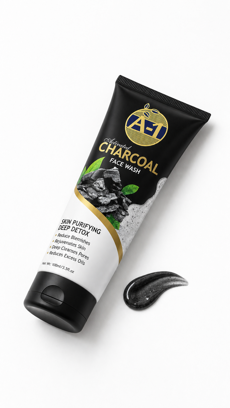 A-1 Activated Charcoal Face Wash (100ml) – Deep Pore Detox & Oil Control