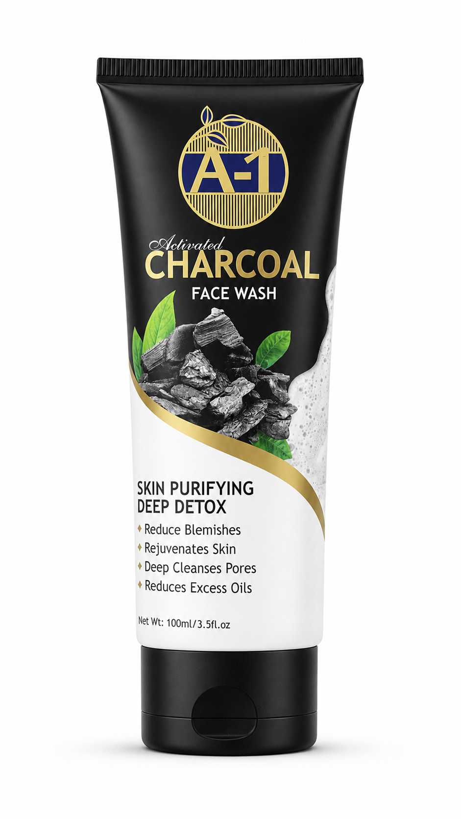 A-1 Activated Charcoal Face Wash (100ml) – Deep Pore Detox & Oil Control