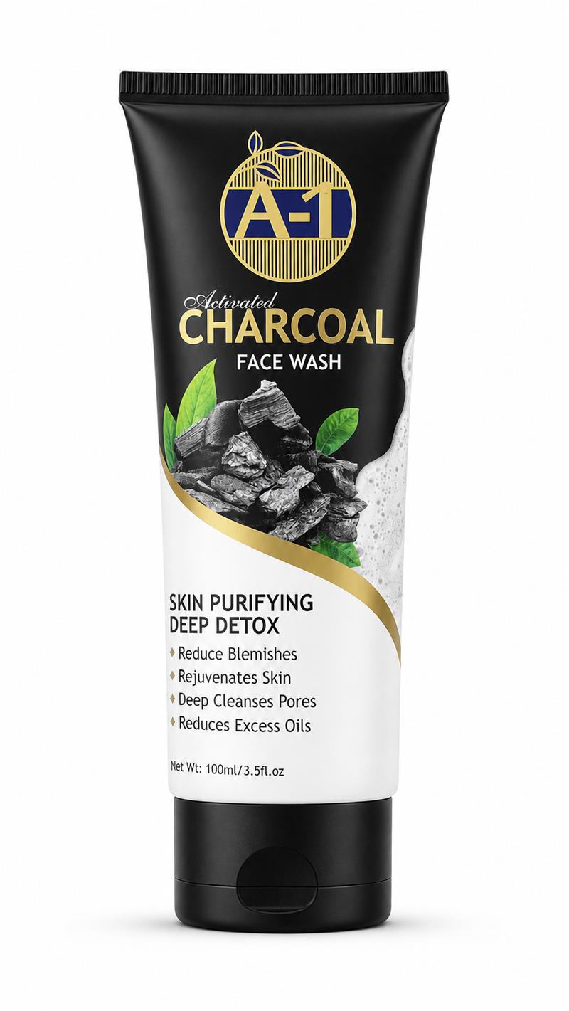 A-1 Activated Charcoal Face Wash (100ml) – Deep Pore Detox & Oil Control