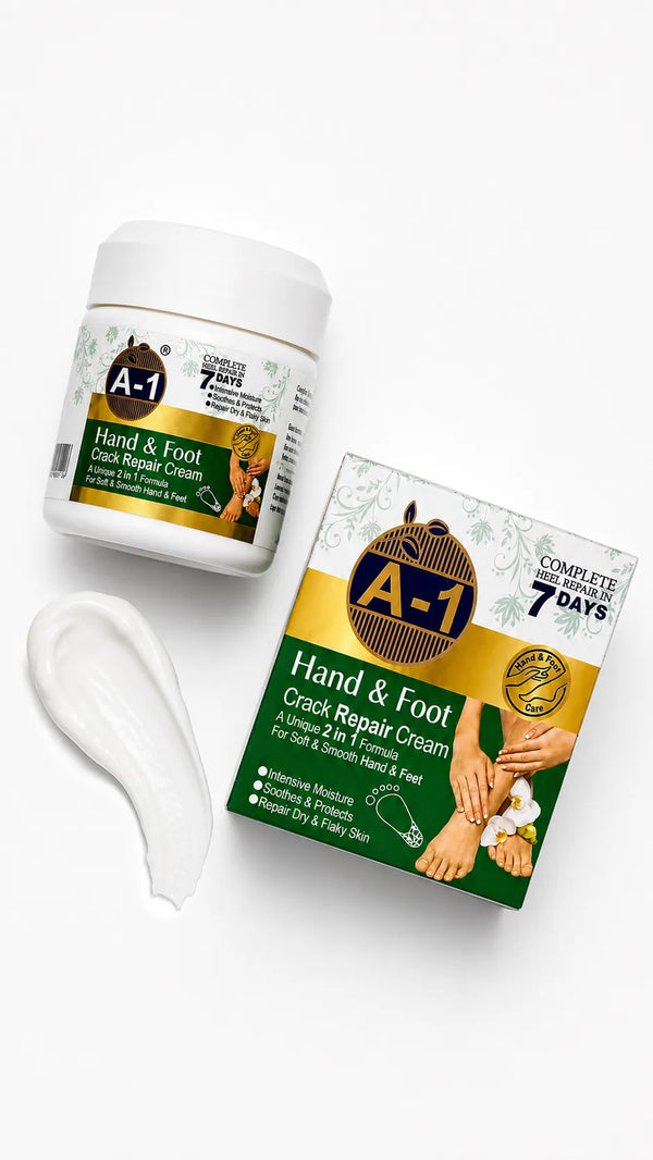 A-1 Hand & Foot Crack Repair Cream | 2-in-1 Formula for Soft & Smooth Skin