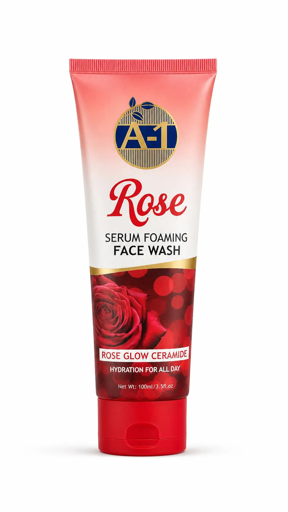 A-1 Rose Serum Foaming Face Wash | Rose Glow Ceramide Formula | All-Day Hydration | 100ml